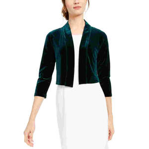 Giacca Formale da Donna Calvin Klein Taglia Piccola Verde Manica Lunga Cardigan Aperto Invernale Colore Blu - Product Image 1