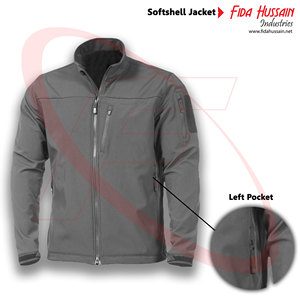 Chaqueta de carcasa blanda de poliéster 100% para hombres Chaleco reflectante extremadamente cómodo y de construcción con estilo de cremallera frontal - Product Image 5