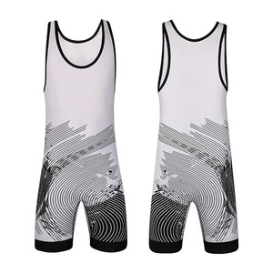 Singlet de Lucha Libre para Adultos de Alta Calidad, 100% Poliéster Elástico, Logotipo Personalizado, Tallas para Levantamiento de Pesas, Ligero, Transpirable, Tallas Grandes - Product Image 3