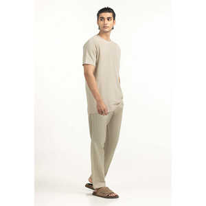 Camisetas de Punto de Corte Regular de 280 g MN-TS-SS25-009, Camiseta Oversize Lisa Teñida con Diseño Comprimido y Estampado DTG - Product Image 6