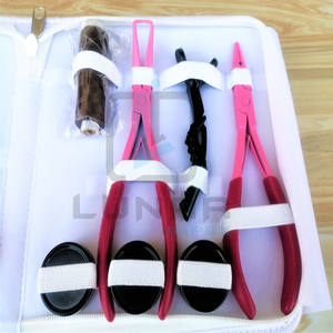 Alicates de agarre con mango suave, Kit de herramientas de extensión de cabello en Color rosa caliente con accesorios personalizados - Product Image 5