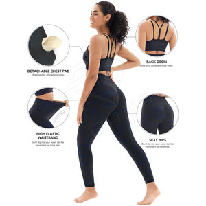 Vêtements de sport en gros, ensembles de yoga pour l'entraînement, ensembles de soutien-gorge pour femmes grandes tailles, spandex/nylon, séchage rapide, respirant - Product Image 2