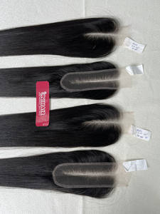 Fermeture en dentelle suisse HD 2x6 4x4 5x5 6x6, cheveux humains vierges bruts à 100%, fermeture en dentelle transparente, dentelle HD 13x4 13x6 frontale - Product Image 2