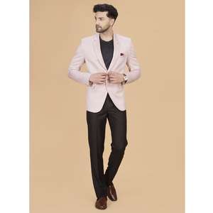Fournisseur en gros de blazers formels roses pour hommes, blazer tendance à deux boutons pour les professionnels, disponible au prix de gros - Product Image 1