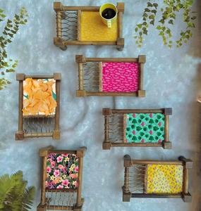 แผ่นเสียงไม้พร้อมเคลือบเคลือบสำหรับใส่ขนมขบเคี้ยวจานของหวานจานวางโต๊ะแบบดั้งเดิมสไตล์วินเทจใช้ในบ้านห้องครัว - Product Image 1