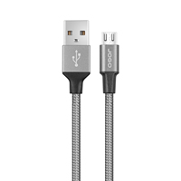 Cable Micro USB de nailon trenzado para móvil, Cable USB de carga rápida de 2,4 a, Color personalizado, 1m