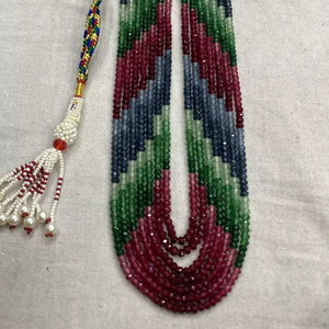 Antique 7 layer <b>Beads</b> Mala Indian Jewellery Long Set With Glass High-quality Multi Color <b>Beads</b> Handmade Bulk Product Necklace - Product Image 5