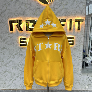 Logo personnalisé conception populaire le plus demandé fermeture éclair sweat à capuche bouffée imprimé fabriqué en usine pas cher prix sweats à capuche hommes sweats à capuche - Product Image 1