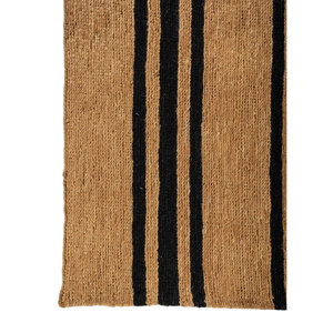 Tapis en jute et chanvre noués à la main Nomadic Threads beige et marron, motif rayé PKJT-148 pour usage domestique - Product Image 4