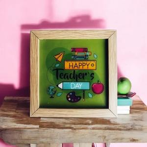 Premium Quality Wooden hand carved Table top and <b>Wall</b> hanging <b>photo</b> <b>frames</b> in Natural colors - Product Image 3