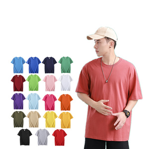 Venta al por mayor, logotipo impreso, varios colores, 180g, algodón peinado, camiseta lisa para hombre, logotipo personalizado, publicidad, camiseta blanca en blanco, camisetas - Product Image 2