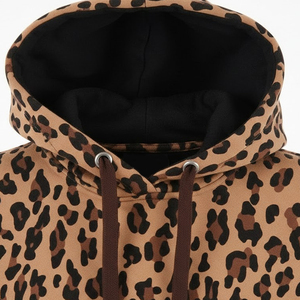 Hot Sale Breathable Women Leopard-print Hoodies In Low Price <b>Top</b> Trending Product Custom Printed Ladies Hoodies - Product Image 4