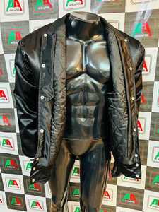 College Baseball <b>jacket</b> for <b>men</b> Real Photos Embroidery Wool body satin body puff printing DTF all method support - Product Image 5