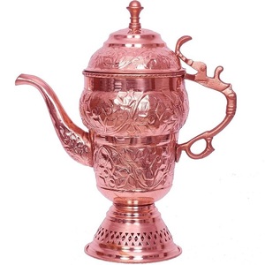 Jarra moderna de cobre y oro rosa con mango de latón Capacidad de 500-600ml para uso doméstico y restaurante - Product Image 2