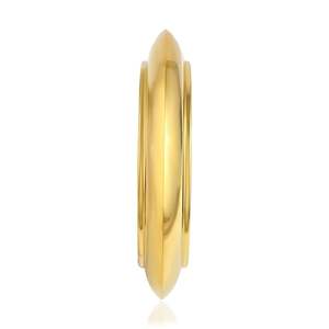 Pure Brass Super Gloss Heavy <b>Thick</b> Broad Modern Abstract Art Bangle Kada for Woman Home Decoration - Product Image 2