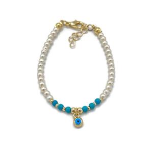 Bracelet perlé œil maléfique - Product Image 1