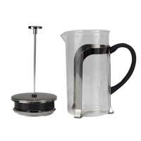 Cafetière à piston en verre borosilicate et acier inoxydable, capacité 350/800/1000 ml, filtres réutilisables