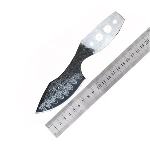 Cuchillo desollador de Damasco personalizado al por mayor, hoja en blanco con funda de cuero, cuchillo de caza de primera calidad, suministros para compras a granel - Product Image 6