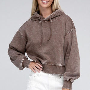 Sweat à capuche à poche kangourou Vintage sweat à capuche surdimensionné lavage à l'acide vente en gros sweats à capuche 500gsm - Product Image 5