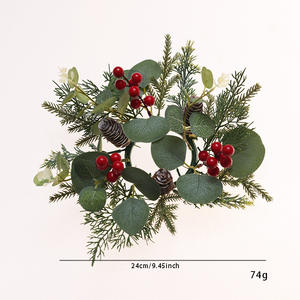 <span class=keywords><strong>Guirlande</strong></span> <span class=keywords><strong>de</strong></span> bougies avec des cônes <span class=keywords><strong>de</strong></span> pin simulés, des baies rouges, petite taille, pour la décoration <span class=keywords><strong>de</strong></span> bureau, la décoration <span class=keywords><strong>de</strong></span> la maison, la décoration <span class=keywords><strong>de</strong></span> table <span class=keywords><strong>de</strong></span> Noël, porte-bougie - Product Image 2