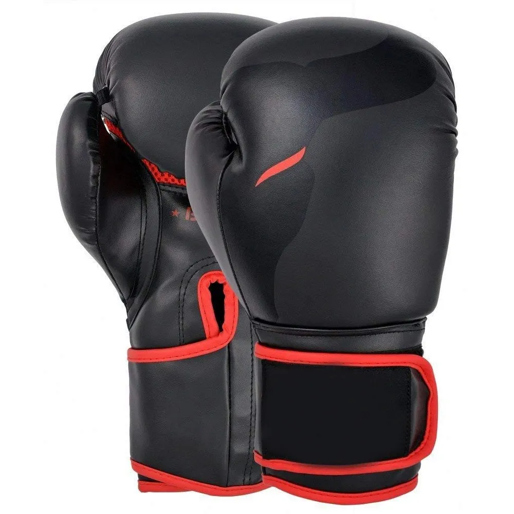 Made in Pakistan Shaped Box handschuhe Custom Design von Gym Boxing Training Leder Schwarz Fitness Rot Custom ized PVC Logo MMA Glo