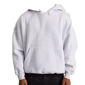 Custom Men's Hoodies & Sweatshirts Oversized Heavy <b>Weight</b> <b>Blank</b> Hoodie for Men 100% Cotton Drop Shoulder 500g Streetwear - Product Image 2