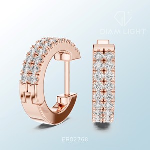 Daily Wear and Bulk Export Supply Certified Round <b>Cluster</b> Earrings with Elegant Design for Wedding Fashion - Product Image 2