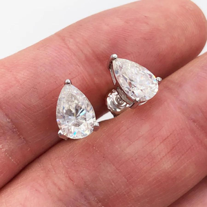 Boucles d'oreilles de luxe en diamant solitaire en or 14 carats Boucles d'oreilles fines avec diamant naturel - Product Image 6