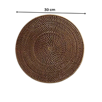 Set de table rond personnalisé en rotin naturel léger, écologique et réutilisable pour la maison, le salon et la salle à manger - Fabriqué au Vietnam