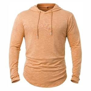 Sudadera con capucha para hombre, informal, de manga larga, corte ajustado, color heather, con diseño y talla personalizados. - Product Image 1