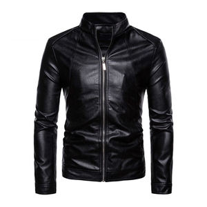 Produit le plus vendu Veste supérieure en cuir Meilleurs vestes en cuir minces pour hommes d'hiver Veste en cuir de conception personnalisée pour homme - Product Image 1