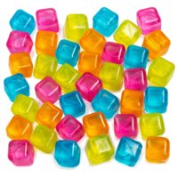 Glaçons en plastique réutilisables de qualité alimentaire sans BPA, glaçons colorés pour whisky, glaçons réutilisables