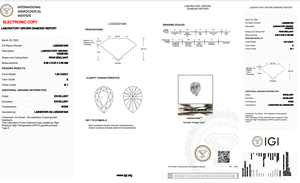 Couleur E SI1, clarté, taille 1.50Ct diamant labgrow poli, bijoux en forme de poire HPHT-CVD diamant en vrac - Product Image 5