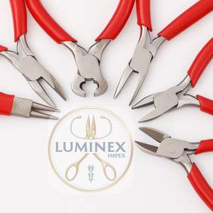 Ensemble de pinces en acier inoxydable pour la fabrication de bijoux DIY |   Outils professionnels légers de haute qualité de la marque LUMINEX IMPEX pour les boucles d'oreilles - Product Image 4