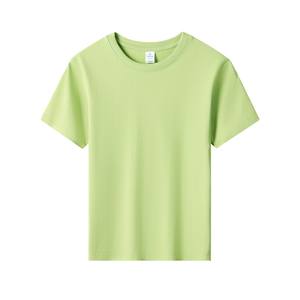 Alta calidad 100% algodón escote doble hilo grueso transpirable 10 colores 180gsm liso en blanco sólido niños camiseta para hombres - Product Image 1