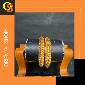 Indian Made <b>Bangles</b> with 22CT <b>Gold</b> Plated Round Shaped Trendy Designed <b>Bangles</b> <b>Set</b> for Women Fashionable Wear <b>Bangles</b> - Product Image 5