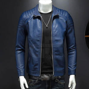 Chaquetas de cuero de la mejor calidad para hombre, chaqueta con cremallera y cuello levantado en todos los colores, tallas, chaquetas de cuero para hombre - Product Image 2