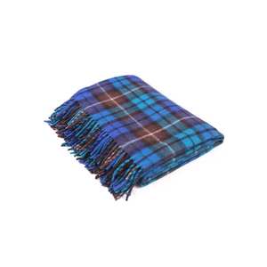 Manta de lana azul Buchanan de moda suave y cómoda de gran oferta adecuada para uso en invierno - Product Image 4