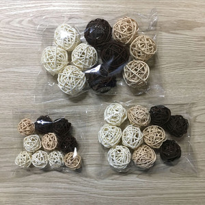 Boules en rotin décoratives de qualité supérieure, faites à la main, colorées, tissées, accessoires de décoration pour la maison - Product Image 2