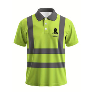 Polo de travail haute visibilité à manches courtes, personnalisable, réfléchissant, en promotion - Product Image 1
