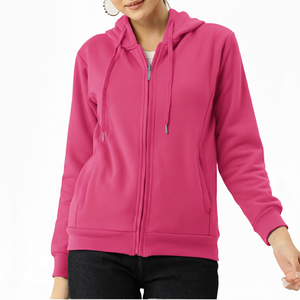 เสื้อฮู้ดซิปผู้หญิง รุ่นฮิตปี 2026 ผ้าเนื้อนุ่ม 100% ผ้าฝ้าย ระบายอากาศ สไตล์สตรีทแวร์ ซิปปรับแต่งได้ - Product Image 1