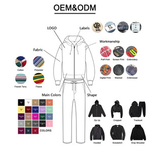 Custom <b>Women's</b> Oversized Cotton <b>Fleece</b> Polo Zip Sweatshirt & <b>Jogger</b> Set Warm Breathable Winter Lounge Tracksuit OEM/ODM - Product Image 5