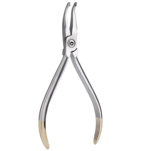 Pince dentaire incurvée orthodontique de cintrage de fil avec la source d'alimentation manuelle d'acier inoxydable de poignée d'or - Product Image 3