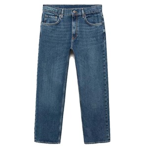 Jeans Azules Elásticos de Corte Recto para Hombre, Estilo Urbano, Otoño, Personalizados, Impermeables, Transpirables, Ecológicos, Servicio OEM - Product Image 1