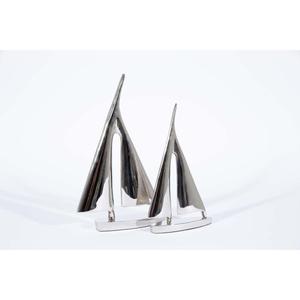 Objeto decorativo de yate Premium, modelo de yate de aluminio fundido, Decoración de mesa, acento brillante pulido, escultura artesanal de yate/barco - Product Image 5