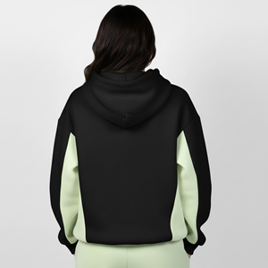 Pull-over ample pour femme, imprimé en relief personnalisé, broderie 3D, couleur contrastée sur le devant, streetwear écologique, 100% coton - Product Image 6