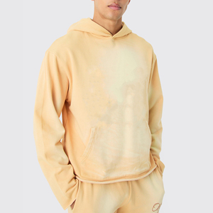 Sweats à capuche personnalisés pour hommes 100% coton épais poids lourd surdimensionné sweats à capuche épaules tombantes streetwear pull à capuche vierge pour moi - Product Image 2