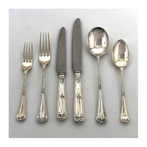 Luxury Design Flatware Set Creative Stainless Steel Tableware Silver Cutlery Set for Home Hotel <b>Tabletop</b> Decorative Flatware Set - Product Image 3