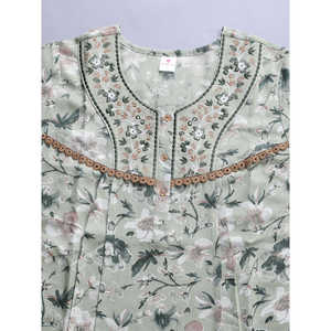 Camisón de Algodón 100% Tejido para Mujer, con Bolsillo Lateral Estampado, Cintura Elástica con Cordón, Térmico y Transpirable, Talla 3XL para Invierno - Product Image 4