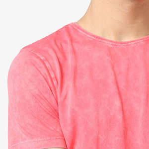 เสื้อยืดโอเวอร์ไซส์ผ้าฝ้ายฟอกสีสไตล์วินเทจสำหรับผู้ชาย เสื้อฮาวายทรงหลวมไหล่ตก น้ำหนักมาก ระบายอากาศได้ดี - Product Image 4